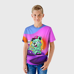 Футболка детская Мишутка с лимонадом и конфетой, цвет: 3D-принт — фото 2