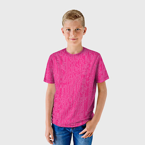 Детская футболка Очень розовый / 3D-принт – фото 3