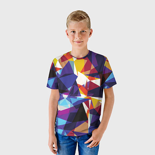 Детская футболка Мозаичный узор / 3D-принт – фото 3