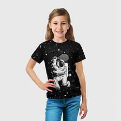 Футболка детская Space tennis - astronaut, цвет: 3D-принт — фото 2