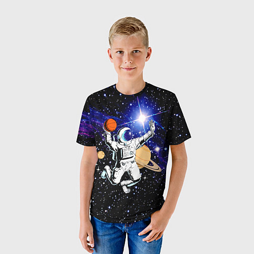 Детская футболка Космический баскетбол / 3D-принт – фото 3