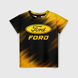 Футболка детская Ford - gold gradient, цвет: 3D-принт