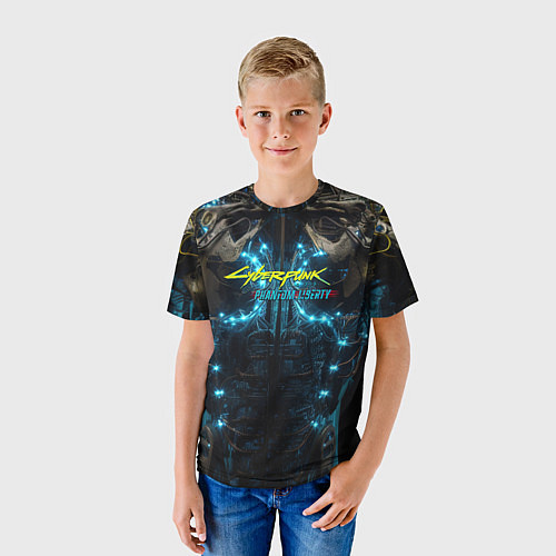 Детская футболка Киберпанк 2077 призрачная свобода тело киборга / 3D-принт – фото 3