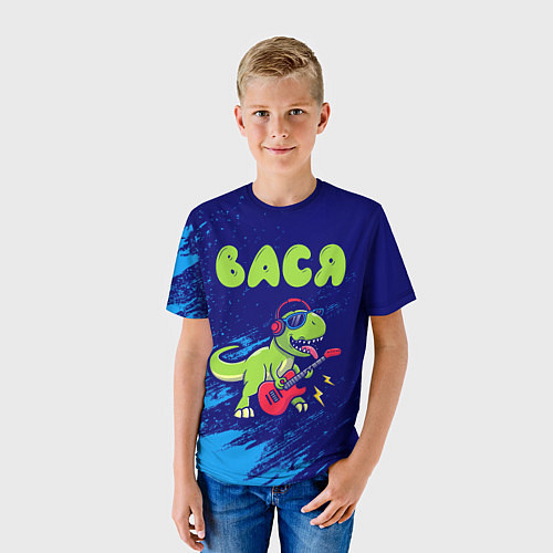 Детская футболка Вася рокозавр / 3D-принт – фото 3