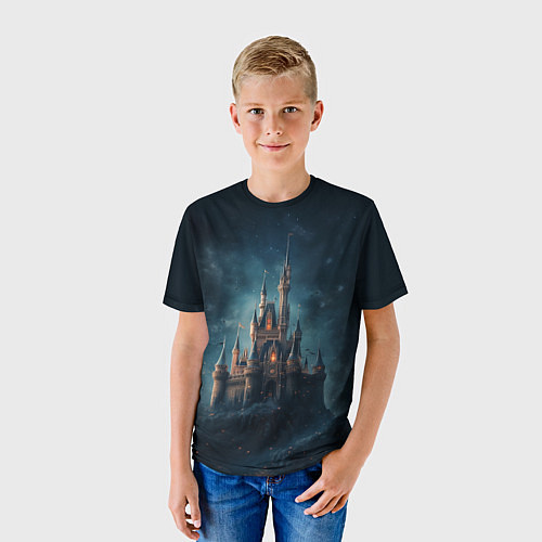 Детская футболка Сказочный замок: арт нейросети / 3D-принт – фото 3
