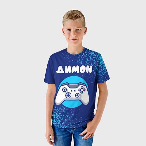 Детская футболка Димон геймер / 3D-принт – фото 3