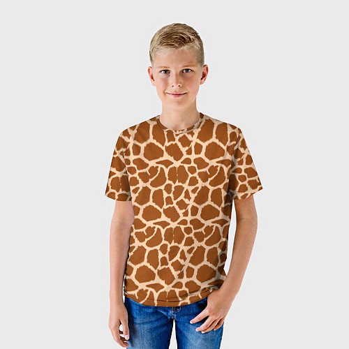 Детская футболка Шкура Жирафа - Giraffe / 3D-принт – фото 3