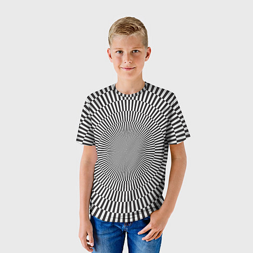 Детская футболка Психоделические линии / 3D-принт – фото 3