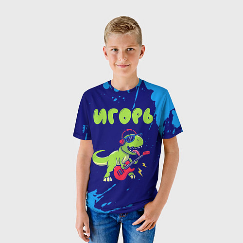 Детская футболка Игорь рокозавр / 3D-принт – фото 3