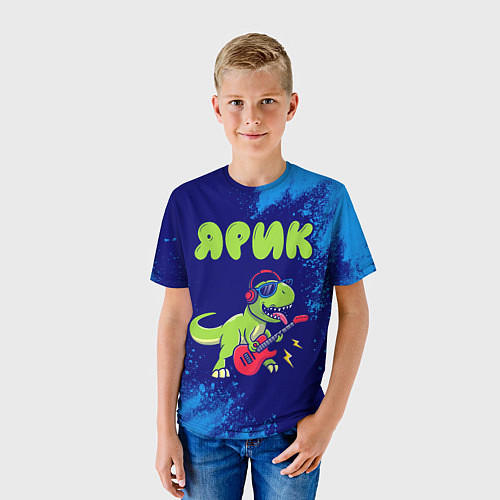 Детская футболка Ярик рокозавр / 3D-принт – фото 3