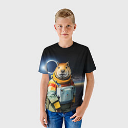 Футболка детская Capy astronaut - Nasa - neural network, цвет: 3D-принт — фото 2