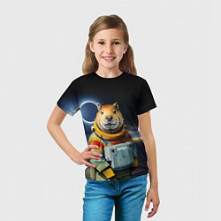 Футболка детская Capy astronaut - Nasa - neural network, цвет: 3D-принт — фото 2