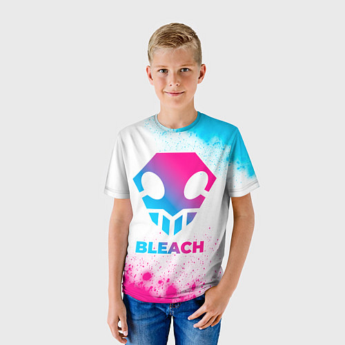 Детская футболка Bleach neon gradient style / 3D-принт – фото 3