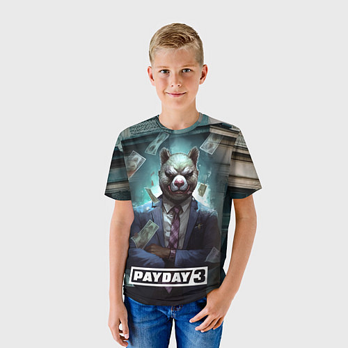 Детская футболка Payday 3 bear / 3D-принт – фото 3