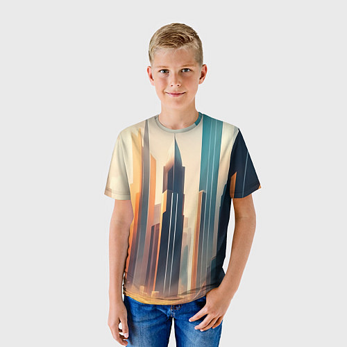 Детская футболка Небоскребы / 3D-принт – фото 3