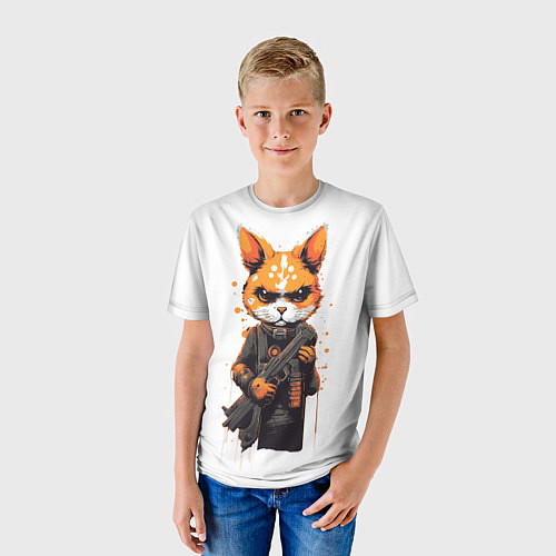 Детская футболка Кот охранник / 3D-принт – фото 3
