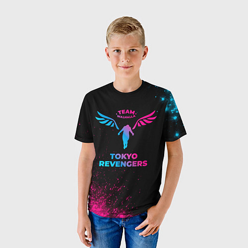 Детская футболка Tokyo Revengers - neon gradient / 3D-принт – фото 3