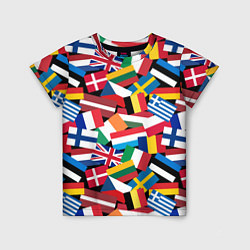 Футболка детская Флаги стран Европейского Союза, цвет: 3D-принт