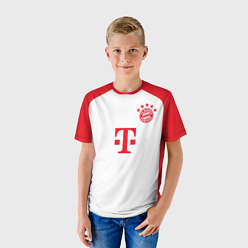 Детская футболка Джамал Мусиала Бавария Мюнхен форма 2324 домашняя / 3D-принт – фото 3