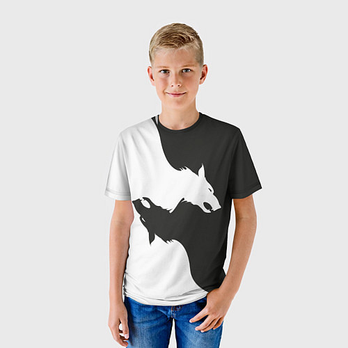 Детская футболка Волк инь ян / 3D-принт – фото 3