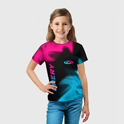Футболка детская Chery - neon gradient: надпись, символ, цвет: 3D-принт — фото 2
