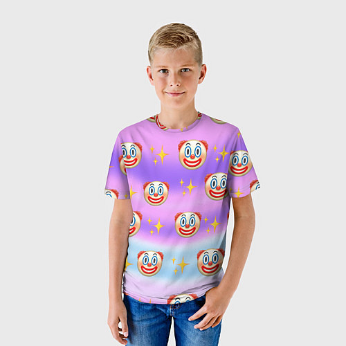 Детская футболка Узор с Клоунами / 3D-принт – фото 3
