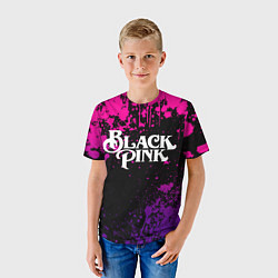 Футболка детская Blackpink - neon, цвет: 3D-принт — фото 2