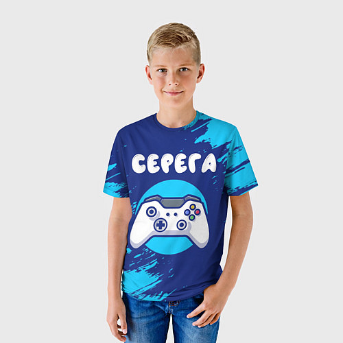 Детская футболка Серега геймер / 3D-принт – фото 3