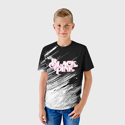 Детская футболка Blackpink - черно-белый / 3D-принт – фото 3