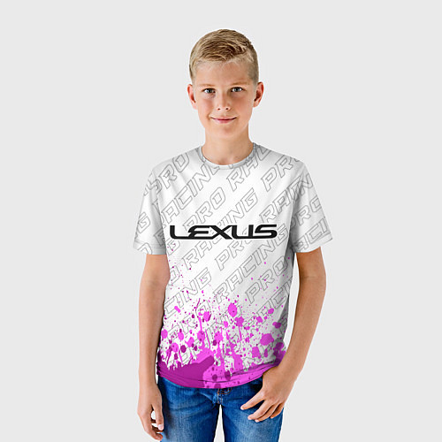 Детская футболка Lexus pro racing: символ сверху / 3D-принт – фото 3