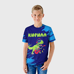 Футболка детская Кирилл рокозавр, цвет: 3D-принт — фото 2