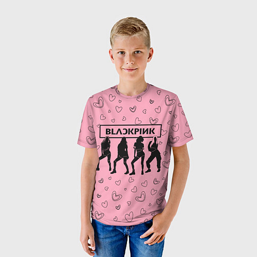 Детская футболка Blackpink силуэт / 3D-принт – фото 3