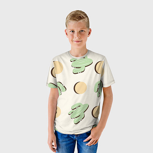 Детская футболка Пустынный кактус / 3D-принт – фото 3