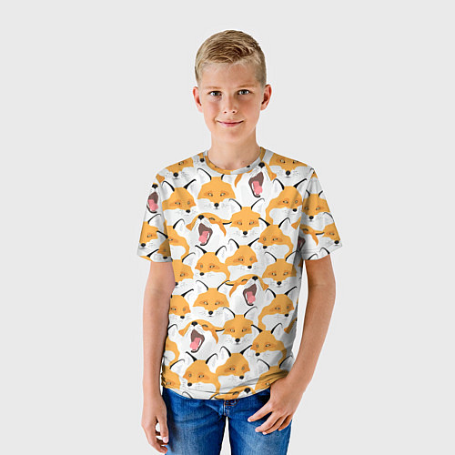 Детская футболка Хитрые лисы / 3D-принт – фото 3