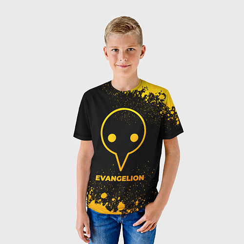 Детская футболка Evangelion - gold gradient / 3D-принт – фото 3