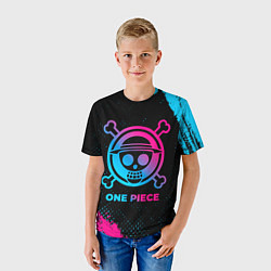 Футболка детская One Piece - neon gradient, цвет: 3D-принт — фото 2
