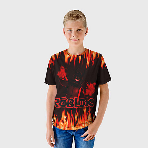 Детская футболка Fire Roblox / 3D-принт – фото 3