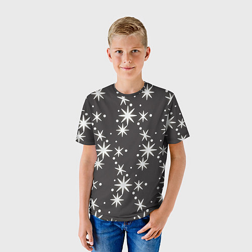 Детская футболка Звёздные снежинки / 3D-принт – фото 3