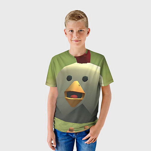 Детская футболка Chicken Gun курица / 3D-принт – фото 3