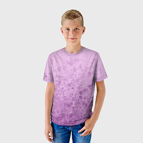 Детская футболка Абстракция светло-сиреневый / 3D-принт – фото 3