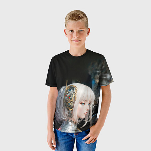 Детская футболка Девушка андроид / 3D-принт – фото 3
