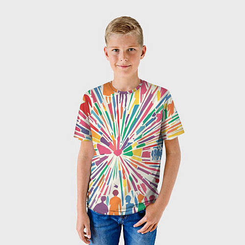 Детская футболка Цветные будни / 3D-принт – фото 3