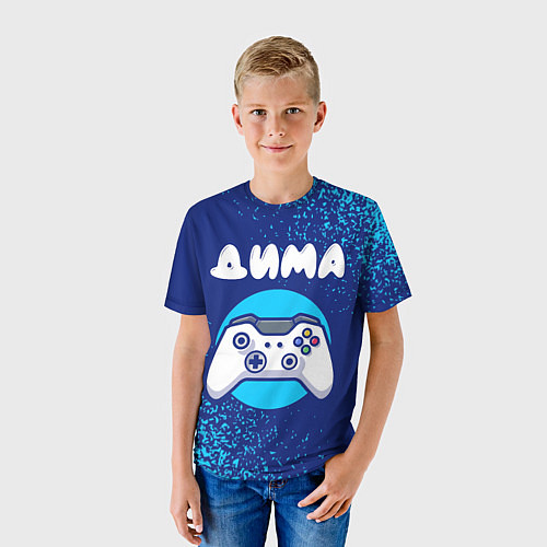 Детская футболка Дима геймер / 3D-принт – фото 3