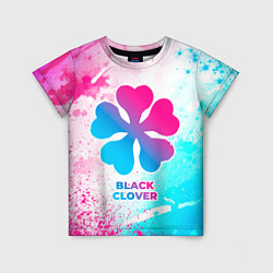 Футболка детская Black Clover neon gradient style, цвет: 3D-принт