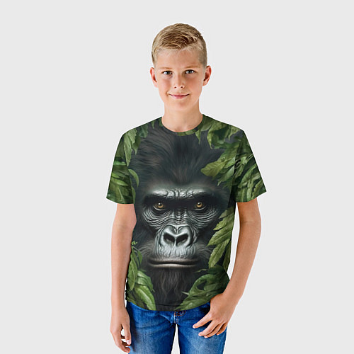 Детская футболка Горилла в джунгях / 3D-принт – фото 3