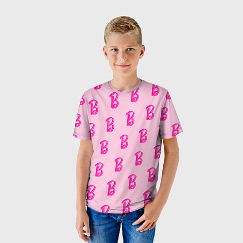 Детская футболка Барби паттерн буква B / 3D-принт – фото 3