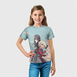 Футболка детская Takina Inoue and Chisato Nishikigi - Lycoris Recoi, цвет: 3D-принт — фото 2