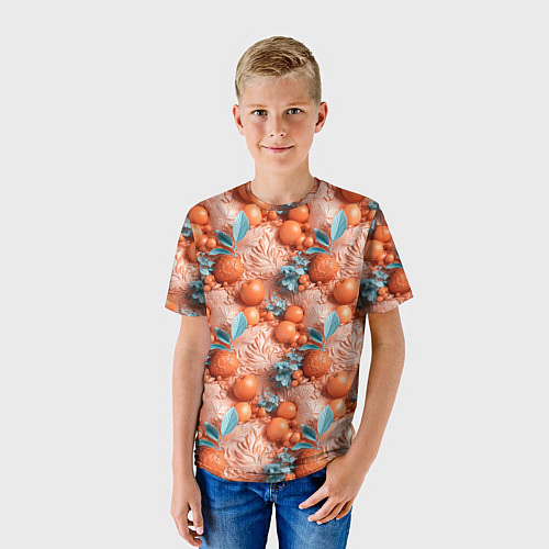 Детская футболка Сочные фрукты клипарт / 3D-принт – фото 3
