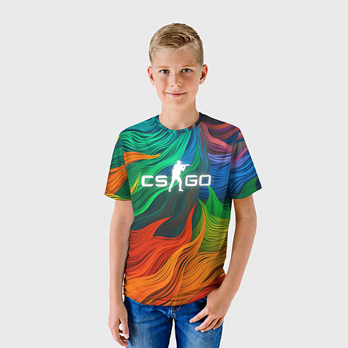 Детская футболка Cs Go Logo Color / 3D-принт – фото 3