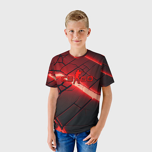 Детская футболка CS GO red neon / 3D-принт – фото 3